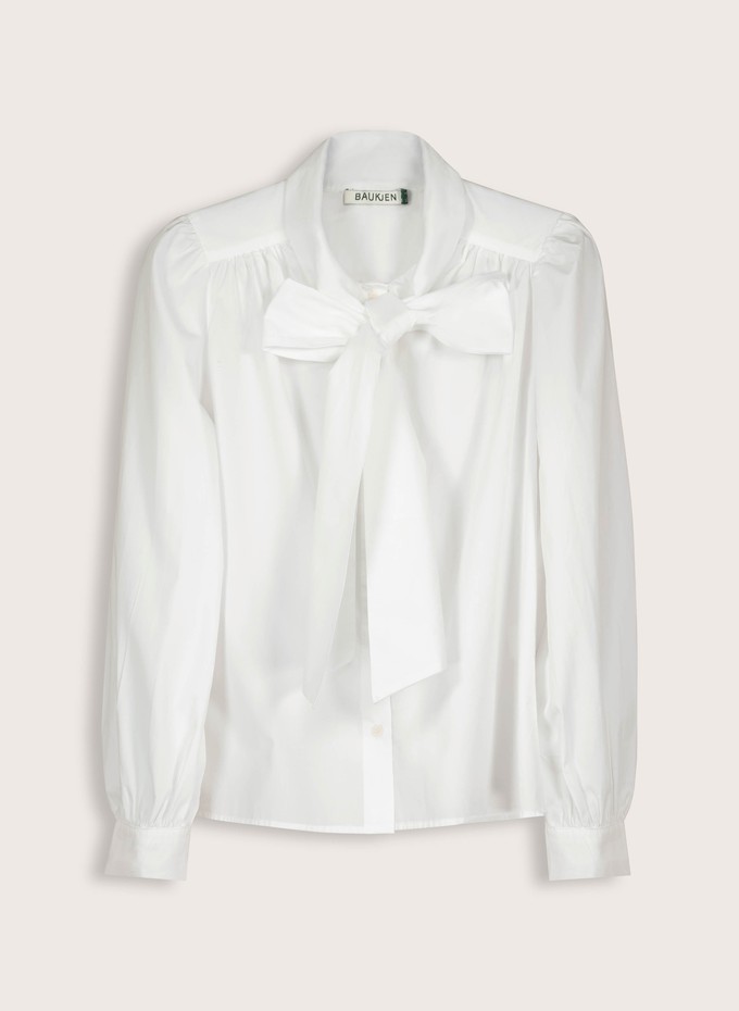 Araya Organic Cotton Bow Neck Blouse from Baukjen