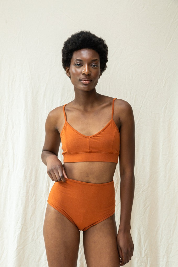 Nyra Bamboo & Organic Cotton Blend Bra in Terracotta from Beaumont Organic