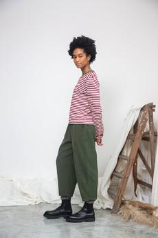 Cedar Organic Cotton Corduroy Trousers in Khaki via Beaumont Organic