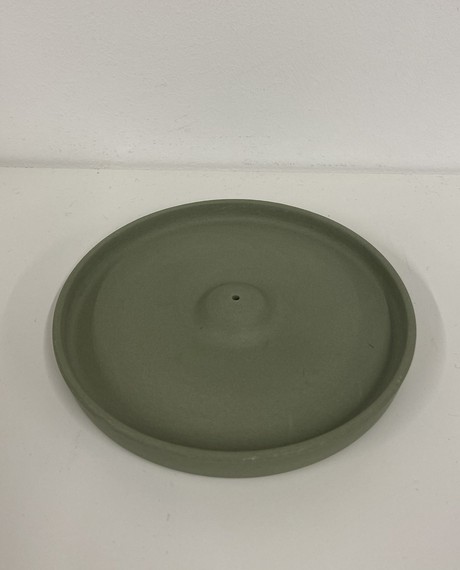 Ceramic Incense Plate in Sage Green from Beaumont Organic
