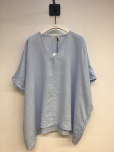 Leonor Linen Top in Pale Blue L Preloved via Beaumont Organic