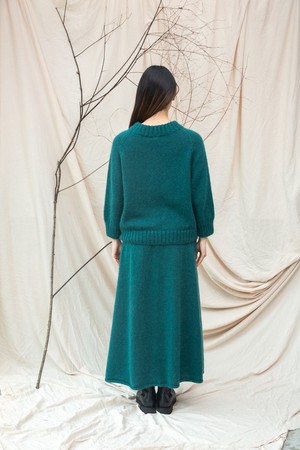 Solstice Mohair Knitted Jumper in Pine by HANNAH BEAUMONT from Beaumont Organic
