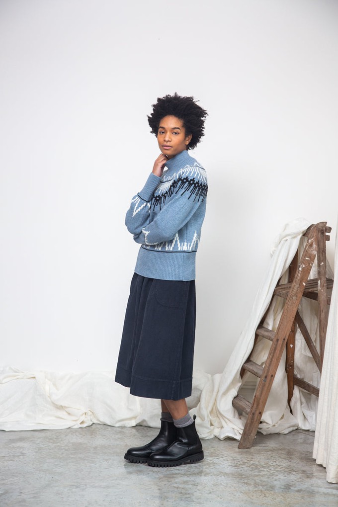 Hawthorne Recycled Wool Knitted Jumper in Sky Blue from Beaumont Organic