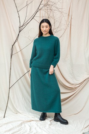 Solstice Mohair Knitted Jumper in Pine by HANNAH BEAUMONT from Beaumont Organic