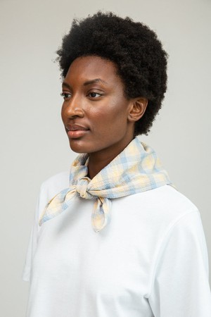 Leyla-Cay Organic Cotton Seersucker Scarf in Pastel Gingham by HANNAH BEAUMONT from Beaumont Organic
