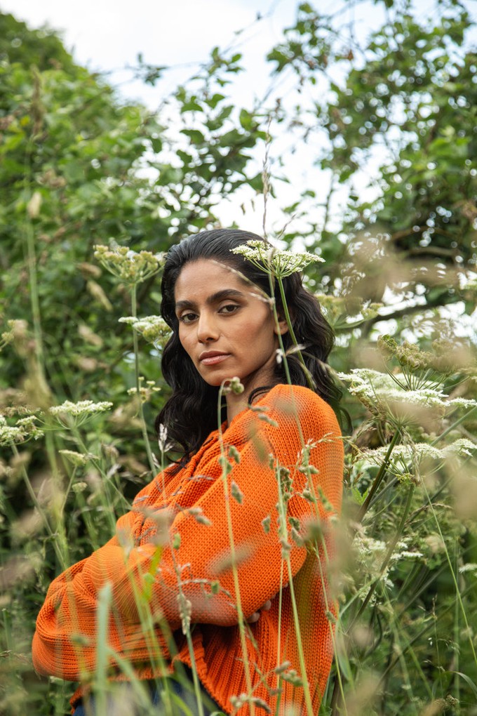 Sugi Organic Cotton Cardigan in Brick from Beaumont Organic