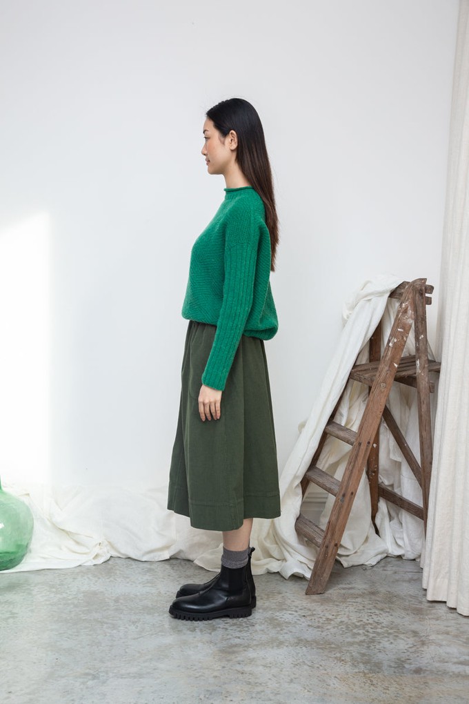 Shika Lambswool Knitted Jumper in Emerald from Beaumont Organic