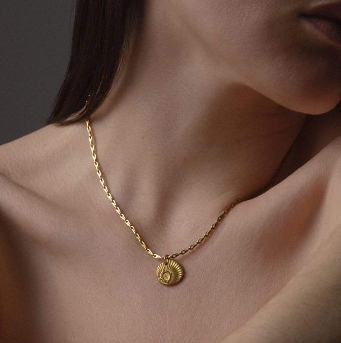 Priya Necklace in Gold from Beaumont Organic