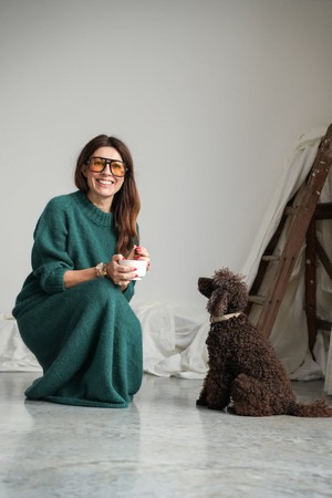 Rosalia Mohair Knitted Skirt in Pine by HANNAH BEAUMONT from Beaumont Organic