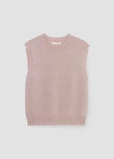 Arosa Mohair Knitted Vest in Shell Pink by HANNAH BEAUMONT via Beaumont Organic