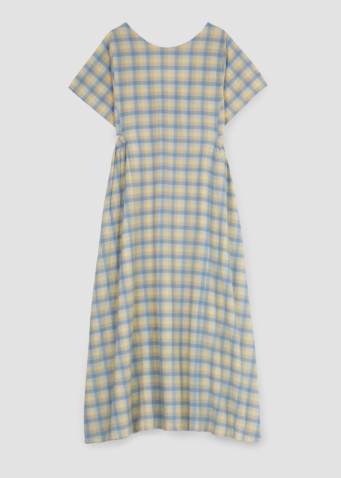 Nathalia-Cay Organic Cotton Seersucker Dress in Pastel Gingham by HANNAH BEAUMONT from Beaumont Organic
