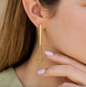 Terra Stud Earrings in Gold from Beaumont Organic