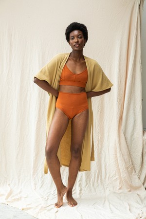 Nyra Bamboo & Organic Cotton Blend Bra in Terracotta from Beaumont Organic
