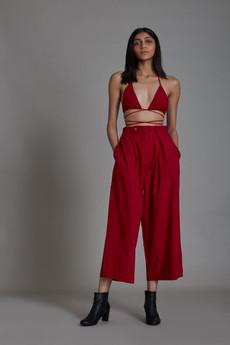Loulou Pants Set Red via Bhoomi