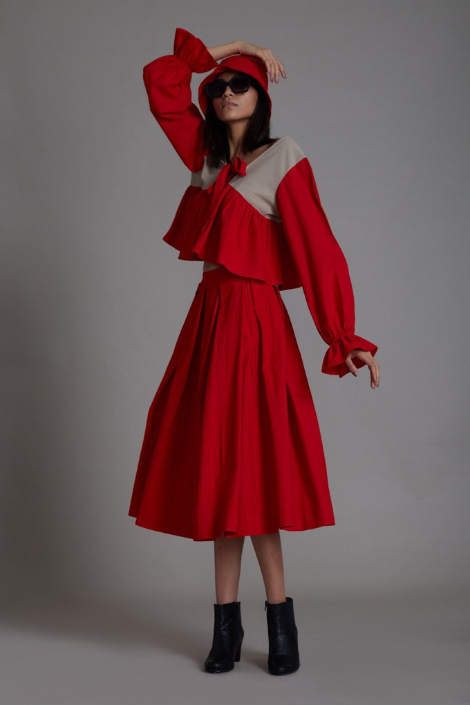 Brigitte Skirt Set Red from Bhoomi