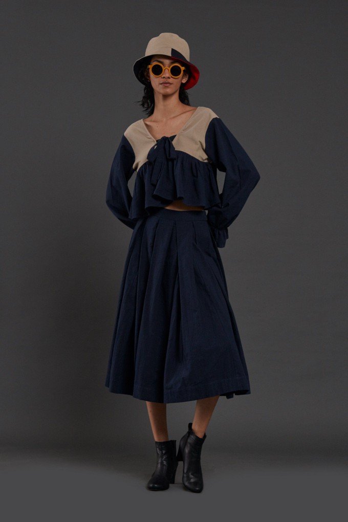 Brigitte Skirt Set Blue from Bhoomi