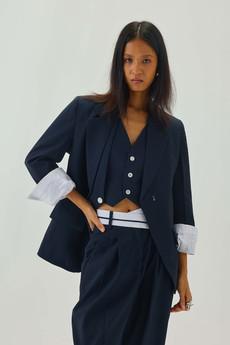 Isana Blazer Navy via Bhoomi
