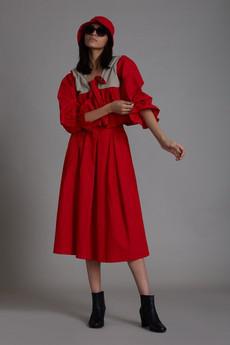 Brigitte Skirt Set Red via Bhoomi