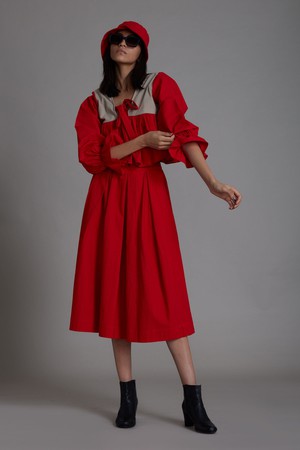 Brigitte Skirt Set Red from Bhoomi