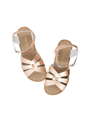 Rose Gold Leather Sandals from BIBICO