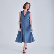 Aubrey Sleeveless Denim Shirt Dress via BIBICO