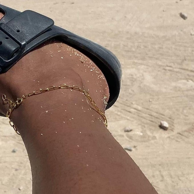 THE CHARLIE ANKLET - Solid yellow gold from Bound Studios