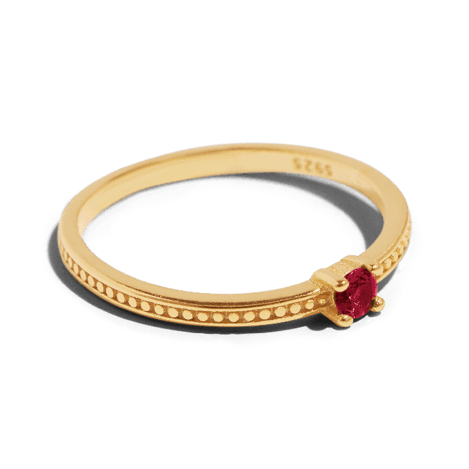 THE EMMA RING RED - solid gold from Bound Studios