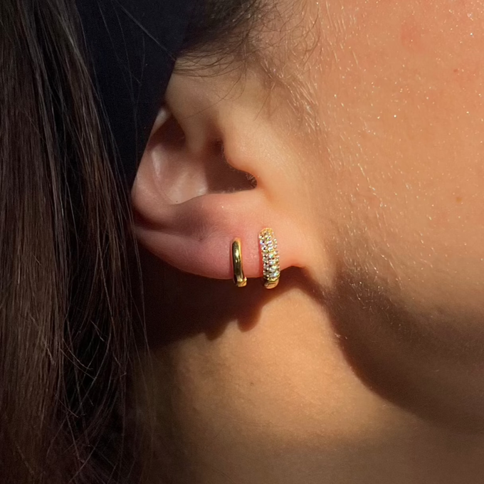 THE AURORA HOOP S - solid gold from Bound Studios