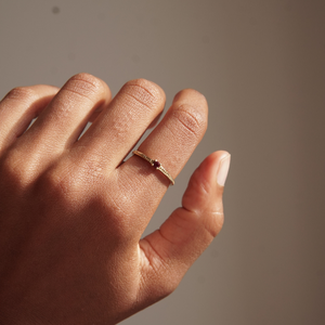 THE EMMA RING RED - solid gold from Bound Studios
