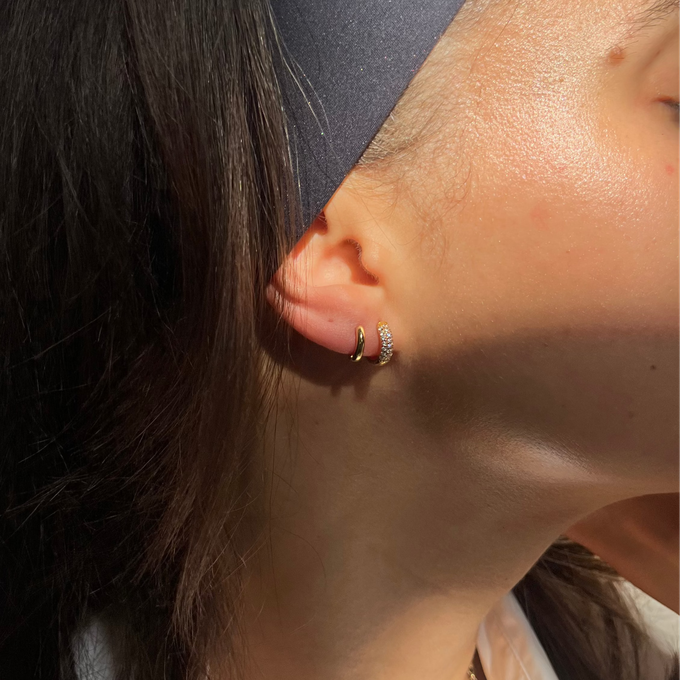 THE AURORA HOOP S - solid gold from Bound Studios