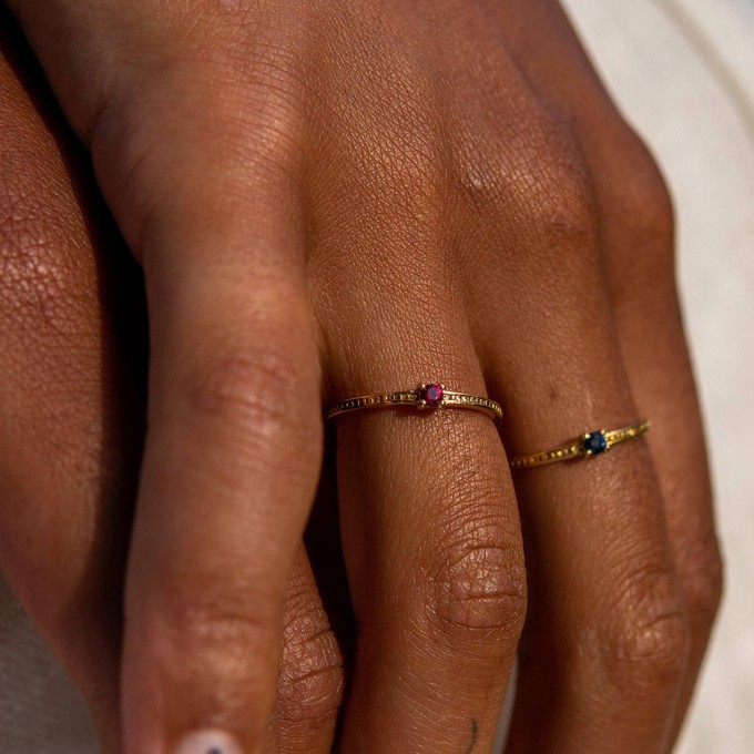 THE EMMA RING RED - solid gold from Bound Studios