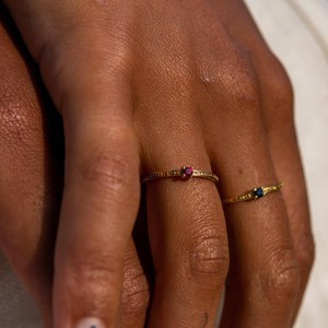 THE EMMA RING RED - solid gold from Bound Studios