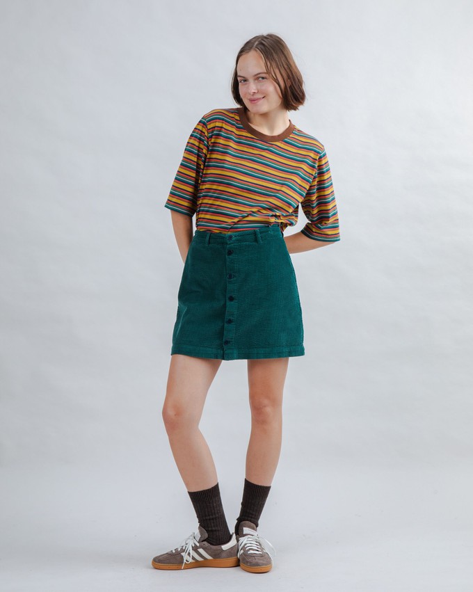 Corduroy Mini Skirt Green from Brava Fabrics