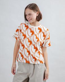 Bombon Allover Oversize Tee Brown via Brava Fabrics