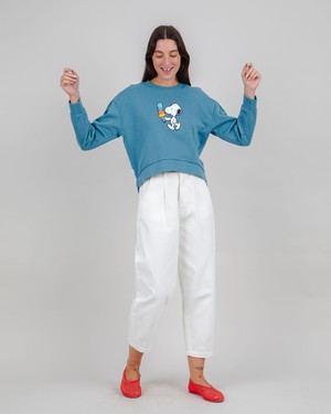 Peanuts Icecream Sweatshirt Blue from Brava Fabrics