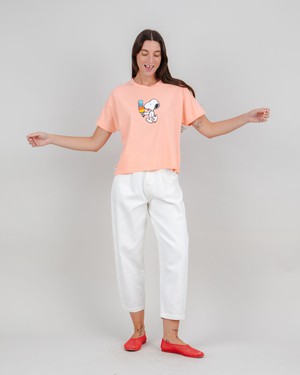 Peanuts Icecream Oversize Tee Pink from Brava Fabrics
