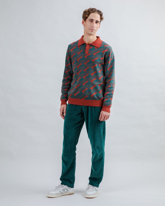 Chocolate Jacquard Polo from Brava Fabrics