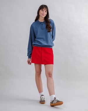 Brava Gum Polo Sweatshirt Indigo from Brava Fabrics