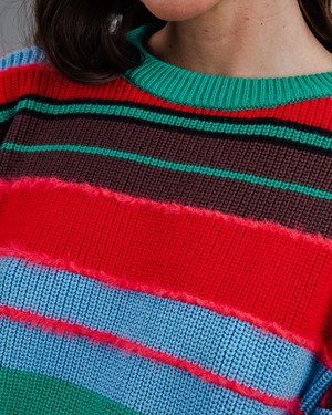 Multistriped Sweater Batwing from Brava Fabrics