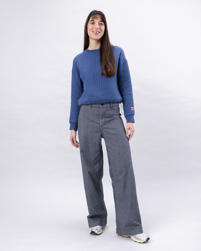 Brava Gum Quilt Sweatshirt Indigo from Brava Fabrics