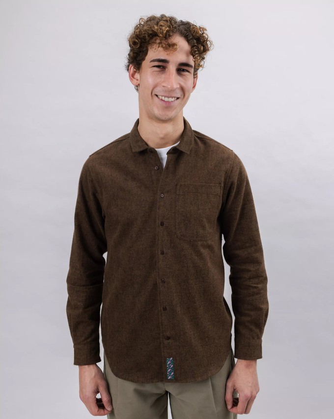Heart Flannel Overshirt Brown from Brava Fabrics