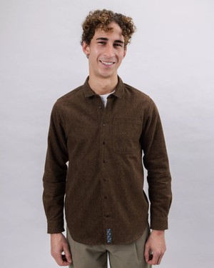 Heart Flannel Overshirt Brown from Brava Fabrics