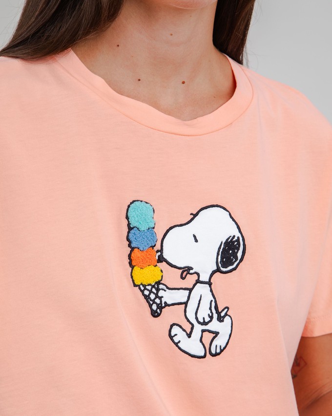 Peanuts Icecream Oversize Tee Pink from Brava Fabrics