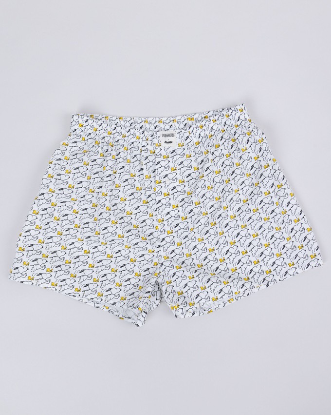 Peanuts Everybody's in a Hurry Boxer White from Brava Fabrics