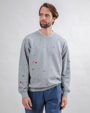 Splash Paint Sweatshirt Grey from Brava Fabrics