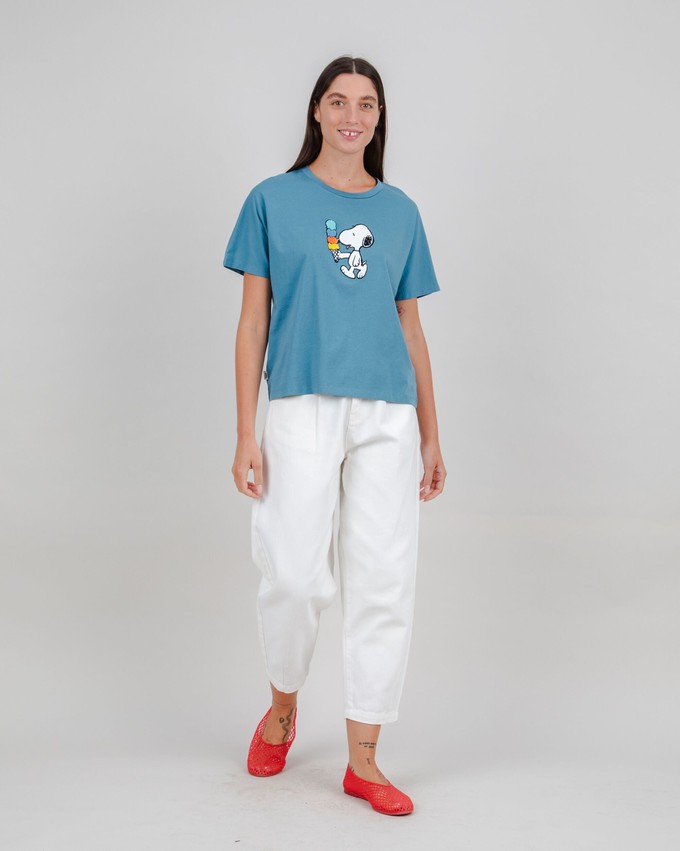 Peanuts Icecream Oversize Tee Blue from Brava Fabrics