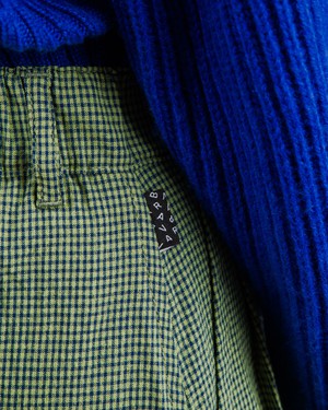 Checks Midi Skirt Olive from Brava Fabrics