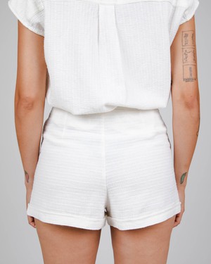 Marble Belted Short White from Brava Fabrics