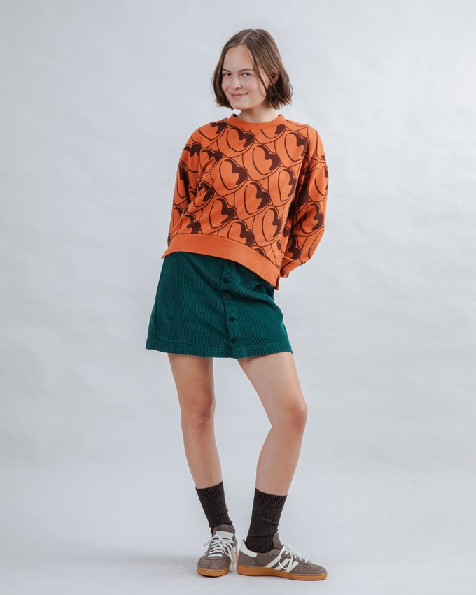 Bombon Allover Rounded Sweatshirt Brown from Brava Fabrics