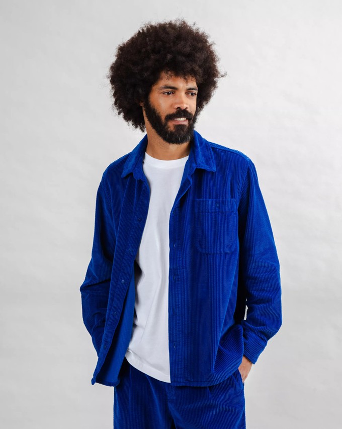 Corduroy Overshirt Klein Blue from Brava Fabrics